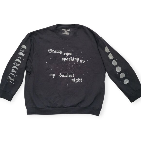 Taylor Swift Sweatshirt Crewneck Starry Eyes Sparking Up Darkest Night FLAW - Picture 12 of 12
